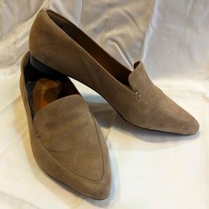 Clark's suede loafers light grey 9